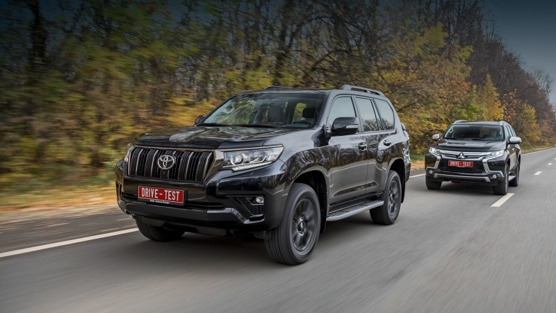 Обгоняем Pajero Sport на&nbsp;рамнике Toyota Land Cruiser Prado