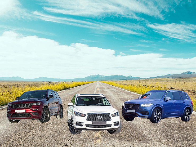 Премиум в тени: сравнительный тест Jeep Grand Cherokee, Volvo XC90 и Infiniti QX60