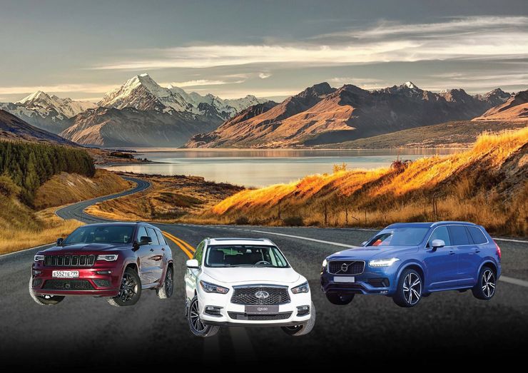 Премиум в тени: сравнительный тест Jeep Grand Cherokee, Volvo XC90 и Infiniti QX60