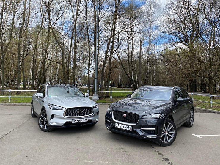 Ты мне — не пара: сравнительный тест Infiniti QX50 и Jaguar F-Pace