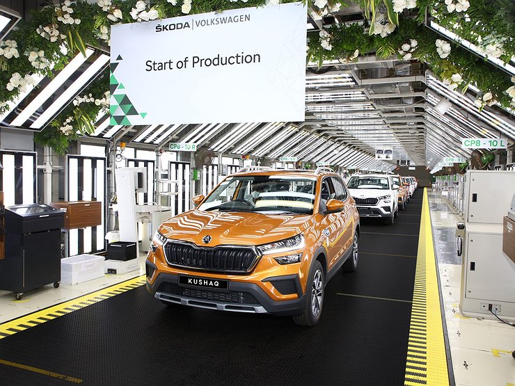 Стартовало производство нового бюджетного кроссовера Skoda Kushaq 1 Стартовало производство нового бюджетного кроссовера Skoda Kushaq