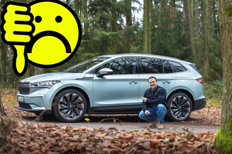Электрический Skoda Enyaq iV на переставке показал неудовлетворительный результат