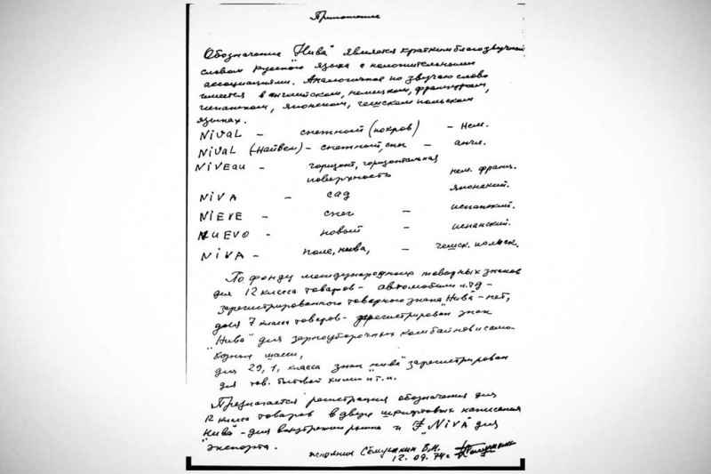 АвтоВАЗ рассказал о происхождении названия &laquo;Нива&raquo; к 45-летию внедорожника