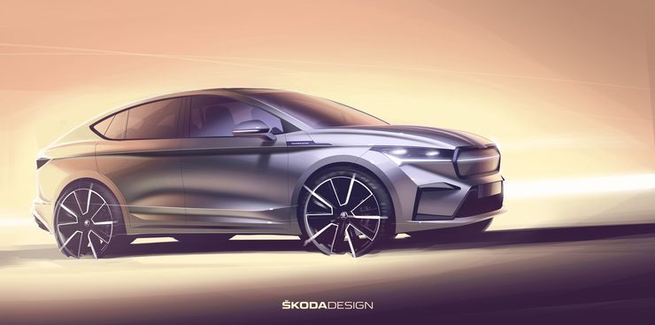 Skoda показала первые изображения нового купеобразного кроссовера