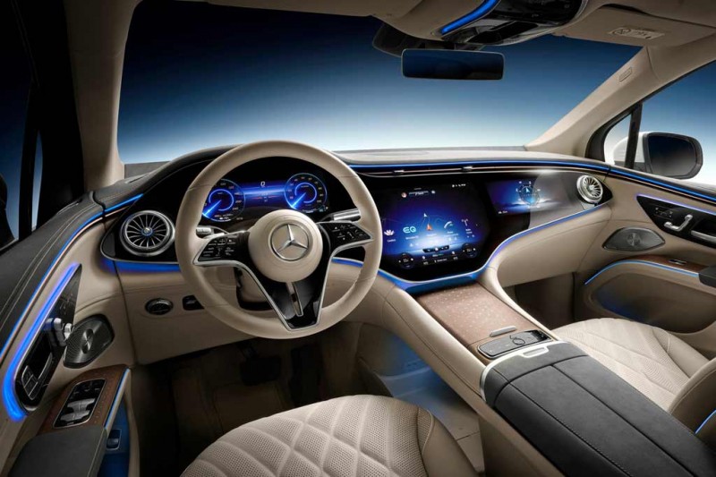 Немцы рассекретили салон электрического кроссовера Mercedes-Benz EQS SUV 2 Немцы рассекретили салон электрического кроссовера Mercedes-Benz EQS SUV
