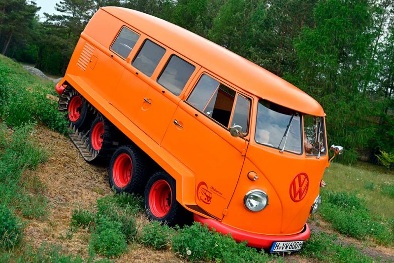 Volkswagen T1 «Half-Track Fox»: четырехосная внедорожная модификация из шестидесятых