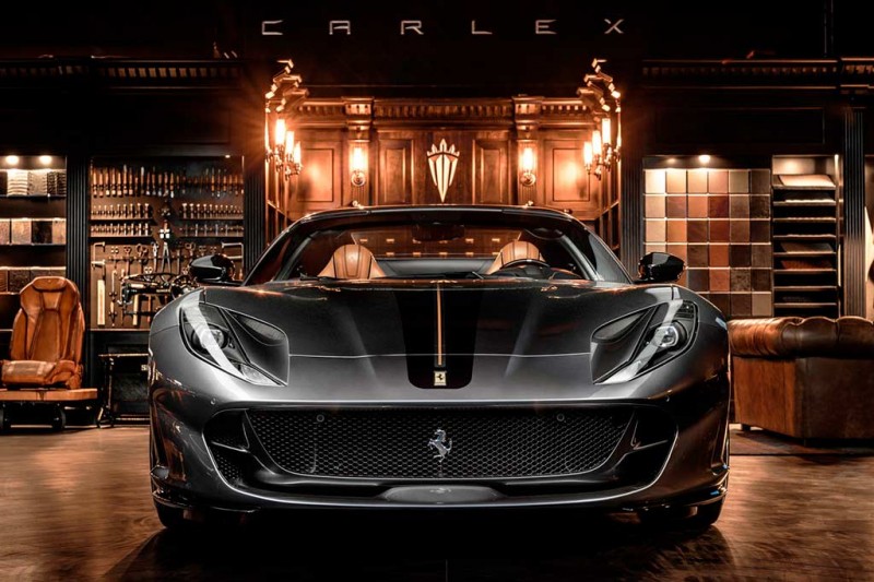 Ferrari 812 GTS от Carlex получил роскошный салон из кожи диких антилоп
