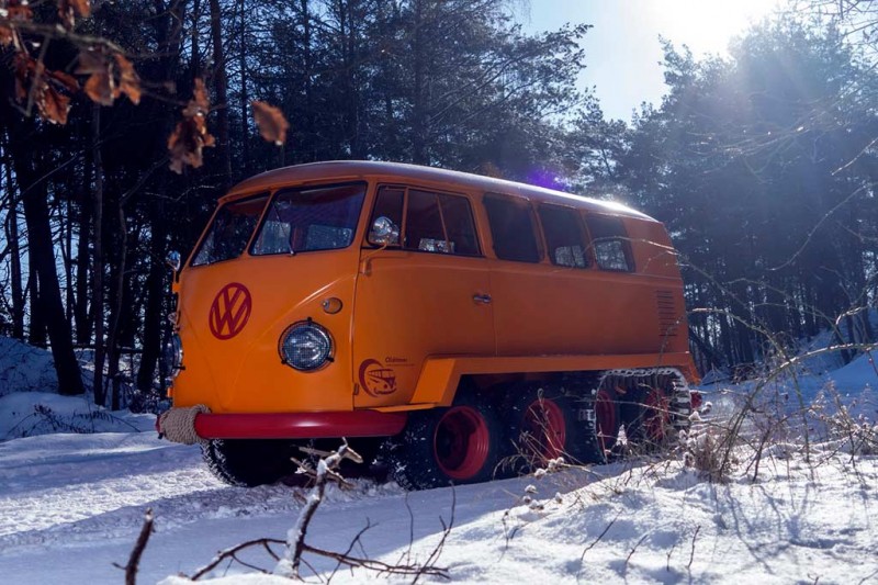 Volkswagen T1 &laquo;Half-Track Fox&raquo;: четырехосная внедорожная модификация из шестидесятых
