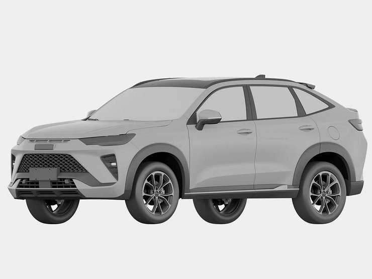 Haval запатентовал в России внешность нового купеобразного кроссовера H6S