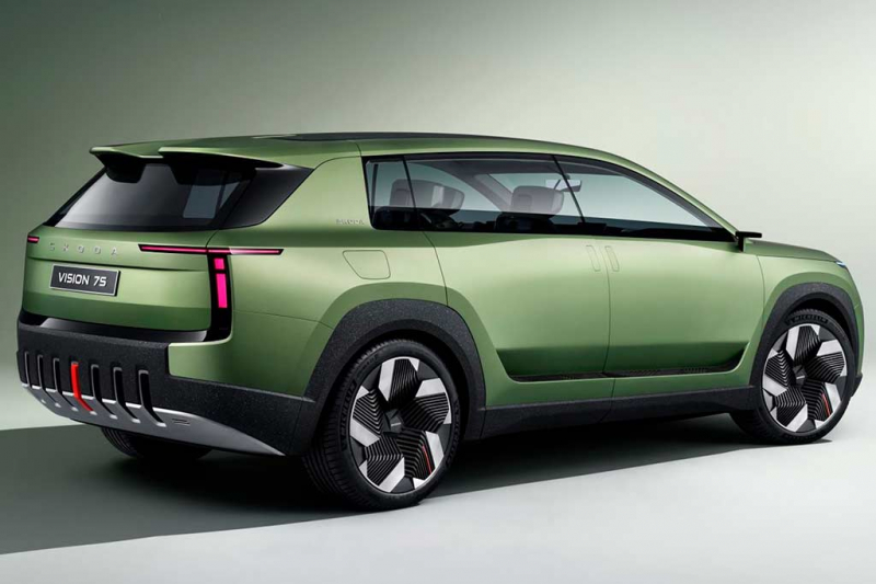 Концептуальный кроссовер Skoda Vision 75 продемонстрировал новый фирменный дизайн