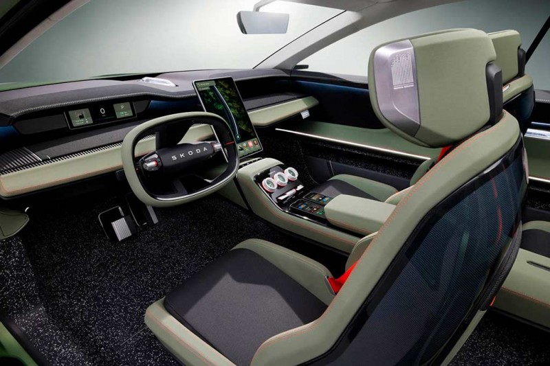 Концептуальный кроссовер Skoda Vision 75 продемонстрировал новый фирменный дизайн
