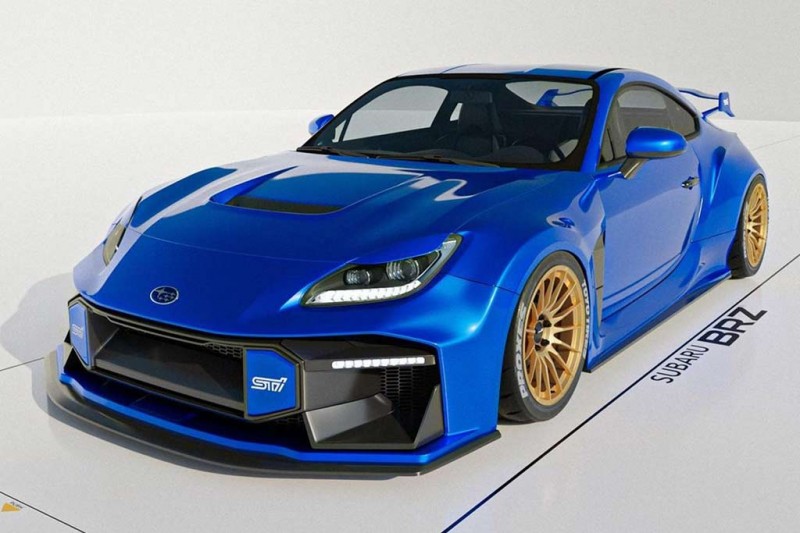 Независимые рендеры несуществующего Subaru BRZ STi с широкофюзеляжным обвесом