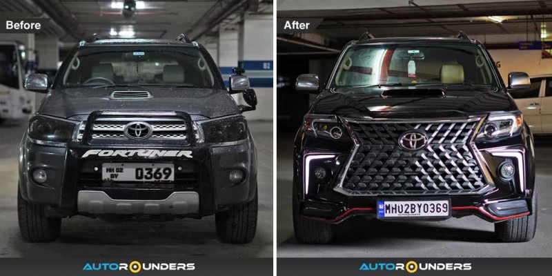 Старый Toyota Fortuner получил обвес в стиле внедорожника Lexus
