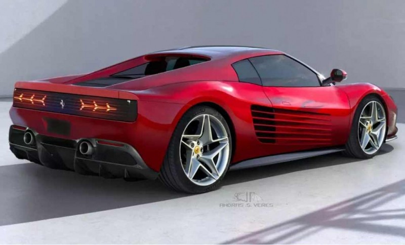 Дизайнер придумал современную интерпретацию культовой Ferrari Testarossa