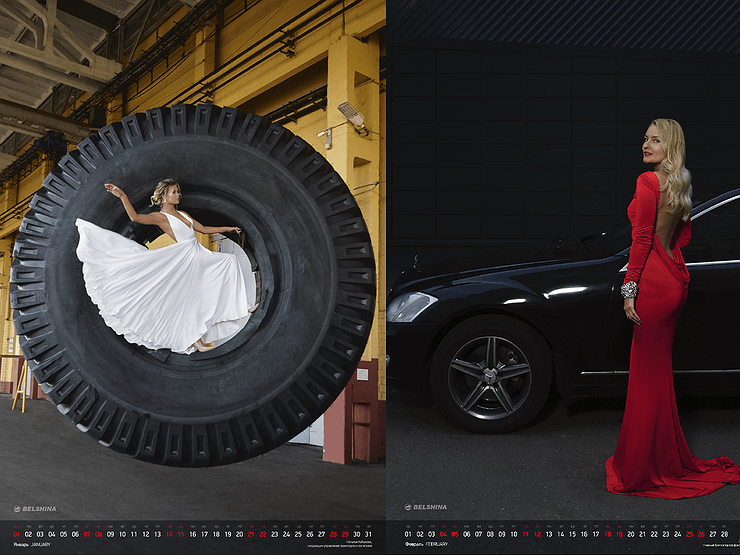 У кого круче: календарь Pirelli против календаря «Белшины»