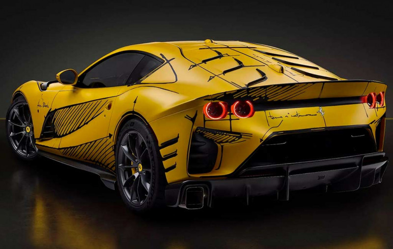 На торги выставлен уникальный &laquo;нарисованный&raquo; экземпляр Ferrari 812 Competizione