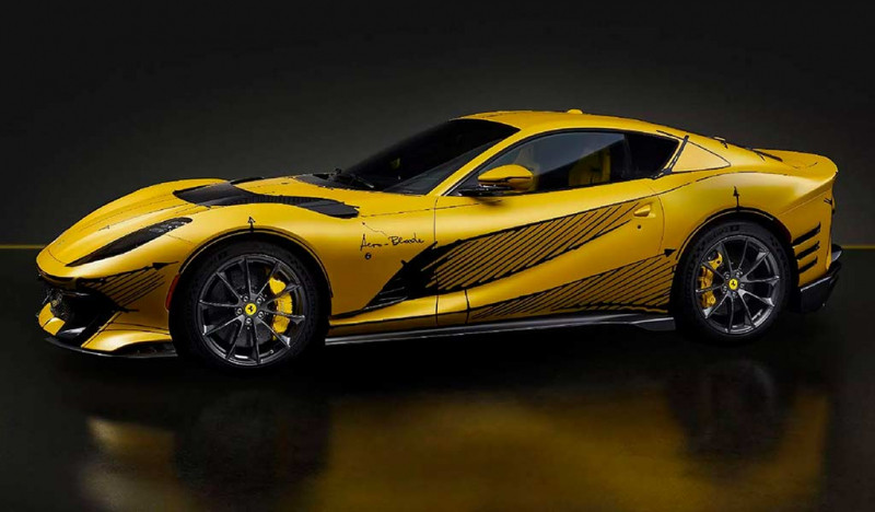 На торги выставлен уникальный &laquo;нарисованный&raquo; экземпляр Ferrari 812 Competizione