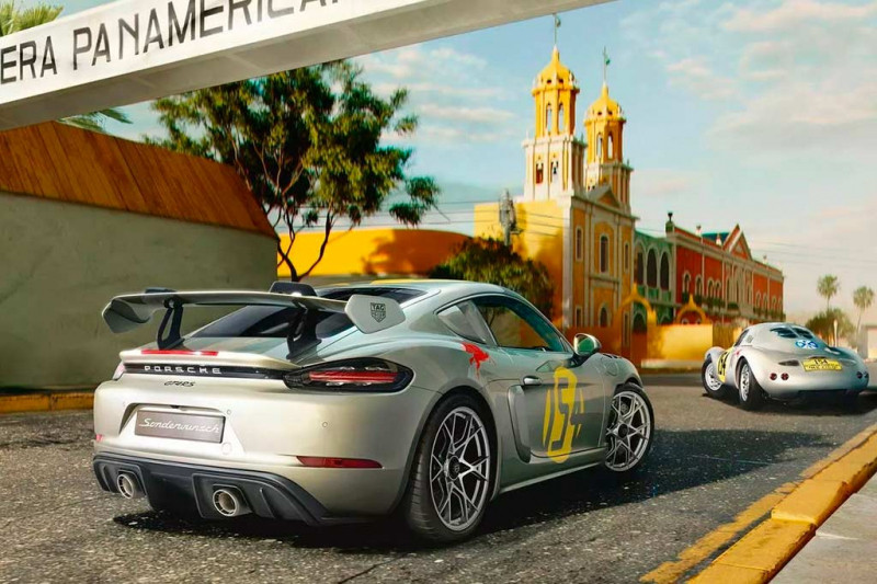 Porsche показала два особых 718 Cayman GT4 RS: они посвящены 70-летию гонки Carrera Panamericana