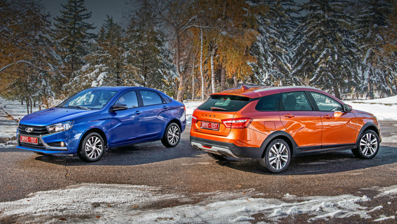 Истязаем горами вариаторы седана Lada Vesta и&nbsp;универсала SW Cross